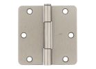 National Hardware Squeak Guard Series N830-449 Door Hinge, 3-1/2 in H Frame Leaf, 3/32 in Thick Frame Leaf, Steel, 50 lb, 3/CD