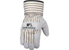 Wells Lamont Suede Split Cowhide Leather Work Glove L, Gray &amp; White