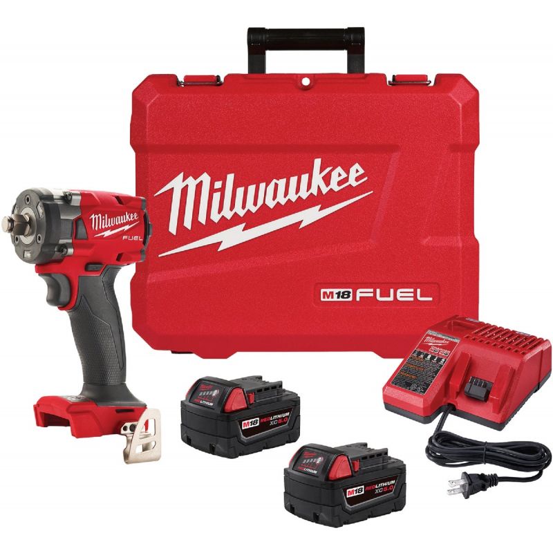 Milwaukee M18 FUEL Lithium-Ion Brushless Compact Impact Wrench w/Friction Ring Kit
