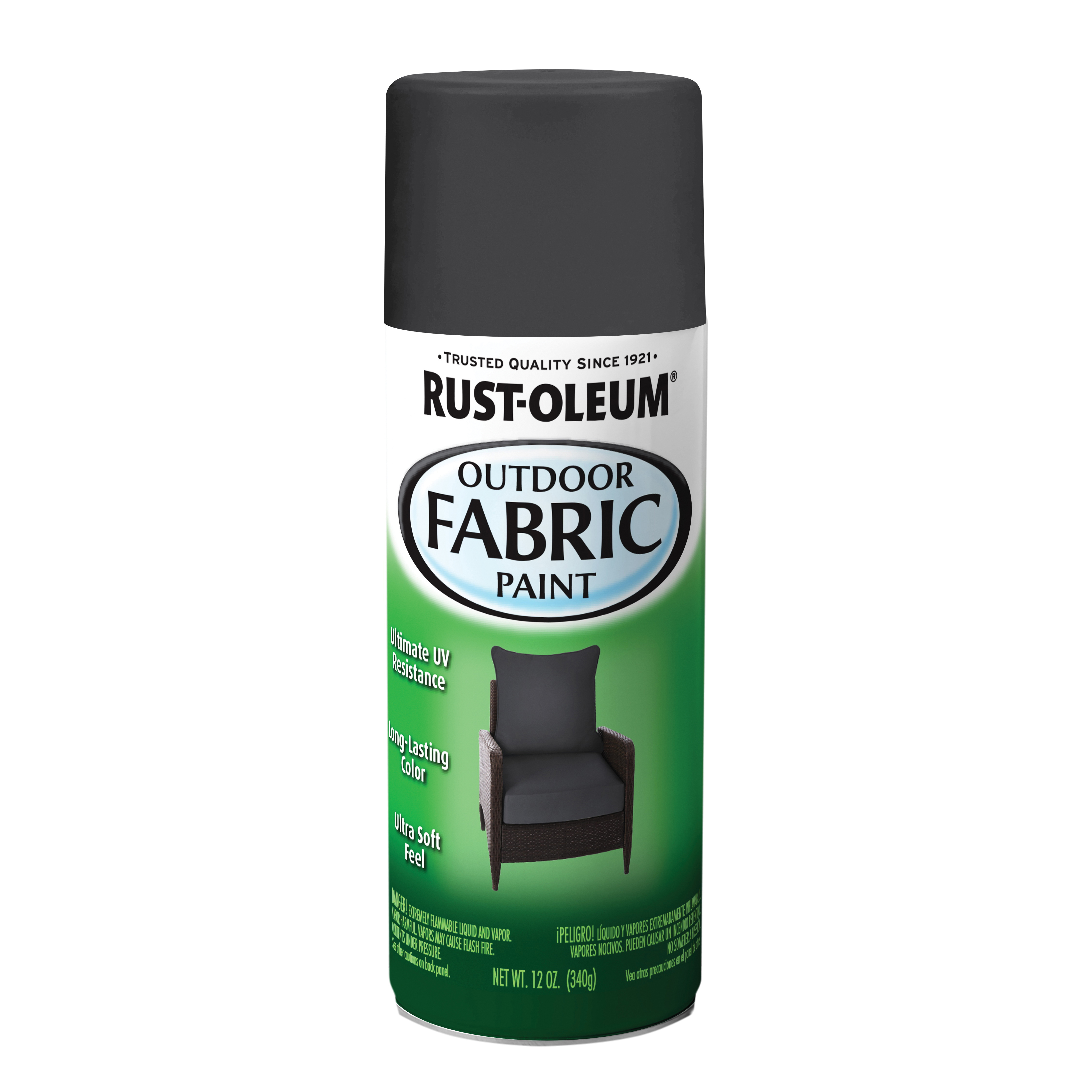 Rust-Oleum 379550 Outdoor Fabric Spray Paint GRAPHITE 12 Ounce 2