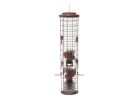 Perky-Pet Squirrel-Be-Gone SBG100 Wild Bird Feeder, 26 in H, Cylinder, 1-3/4 lb, Metal, Red, Powder-Coated Red