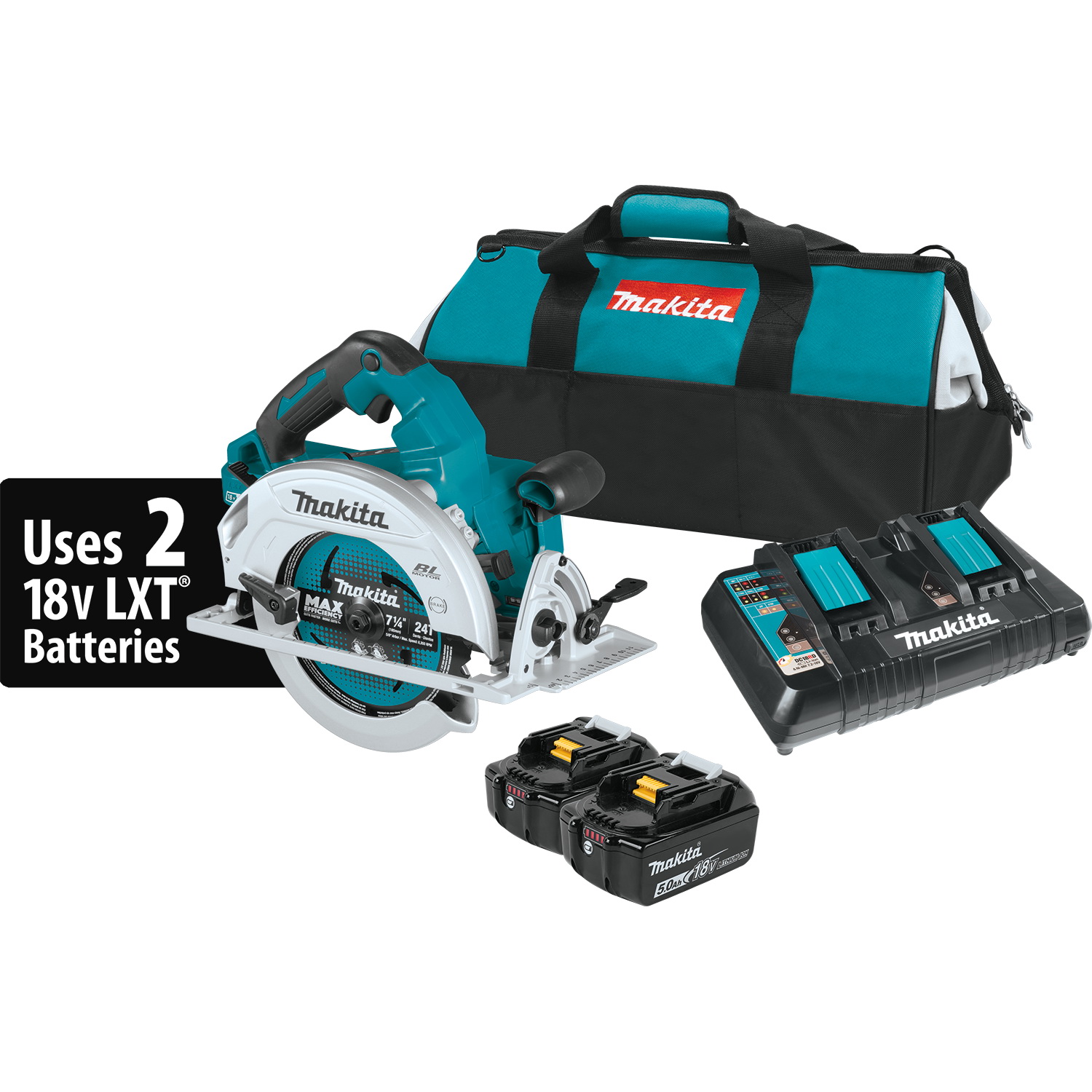 Buy Makita GSR01M1 Brushless Circular Saw Kit, Battery Included, 40 V,  Ah, 7-1/4 in Dia Blade, 2-9/16 in D Cutting