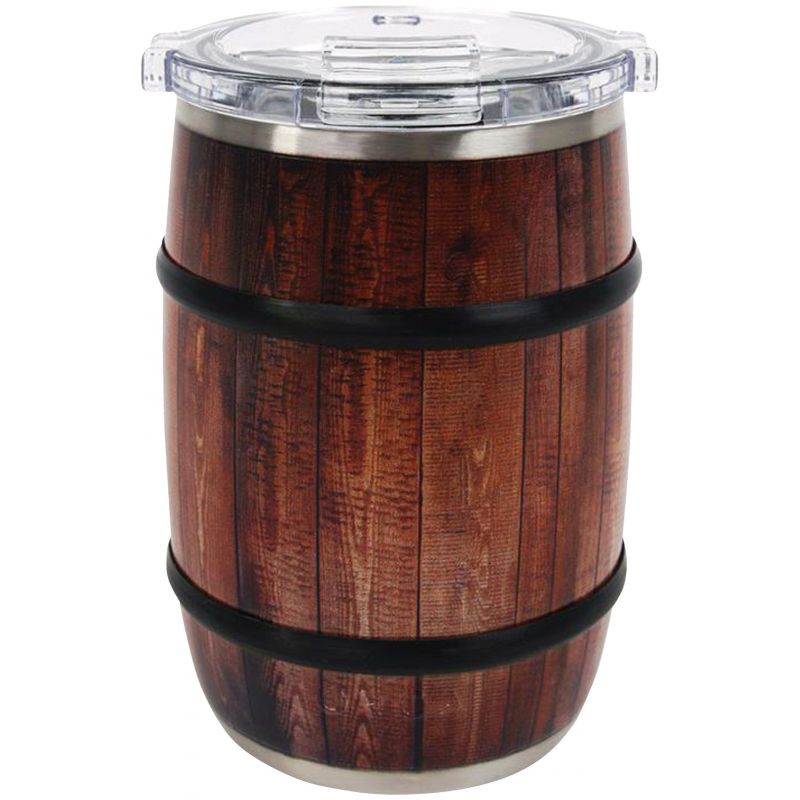 Orca Whiskey Barrel Insulated Mug 12 Oz., Wood Grain