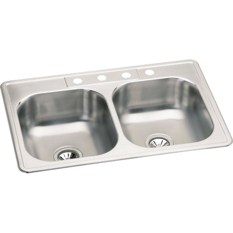 Elkay Double Stainless Steel Sink 33 In. X 22 In. X 7 In. Deep