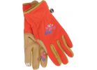 Miracle-Gro Synthetic Leather Garden Glove M/L, Orange &amp; Tan