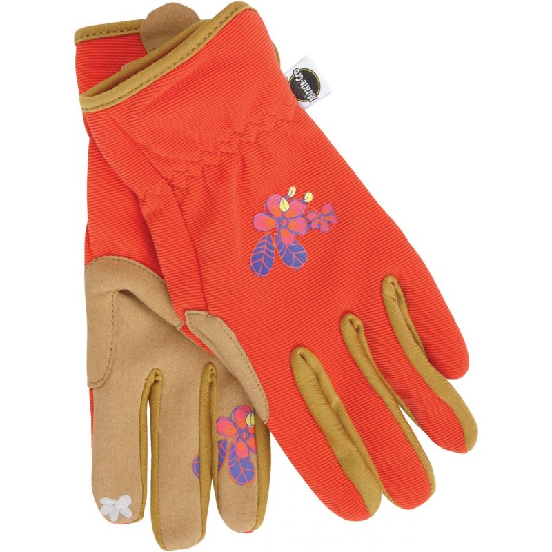 Miracle-Gro Synthetic Leather Garden Glove M/L, Orange &amp; Tan