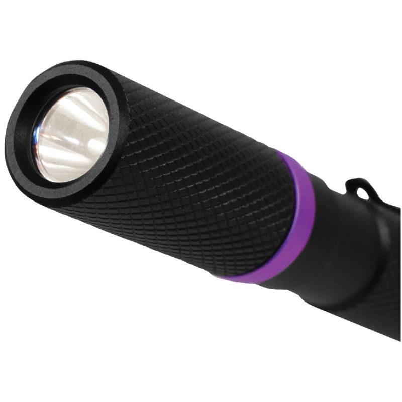 Police Security UV Inspection LED Penlight Black
