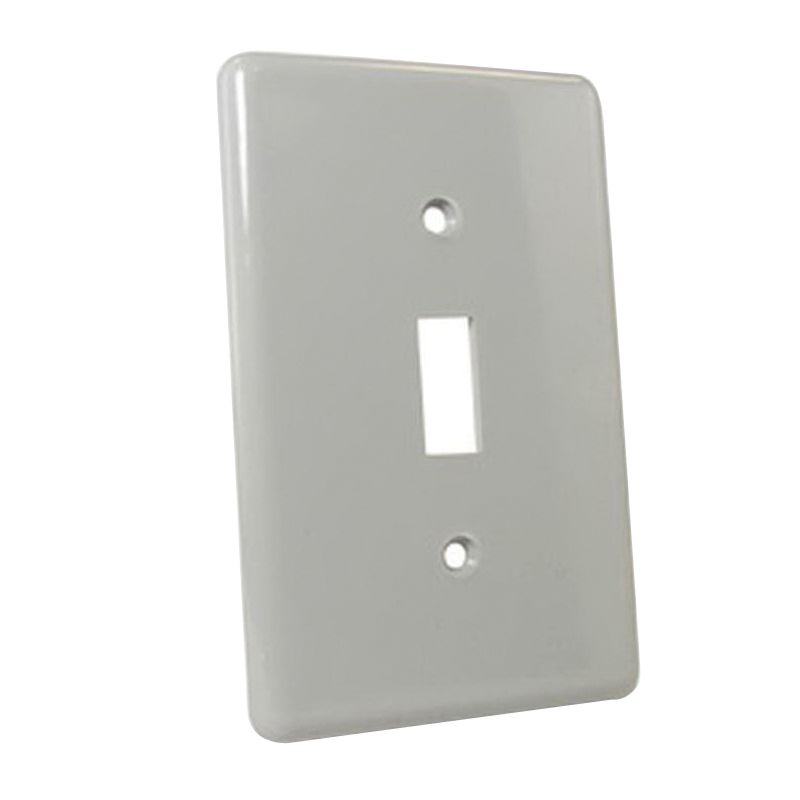 IPEX 20232 Switch Plate, 4.752 in L, 3 in W, 1 -Gang, PVC, Gray Gray