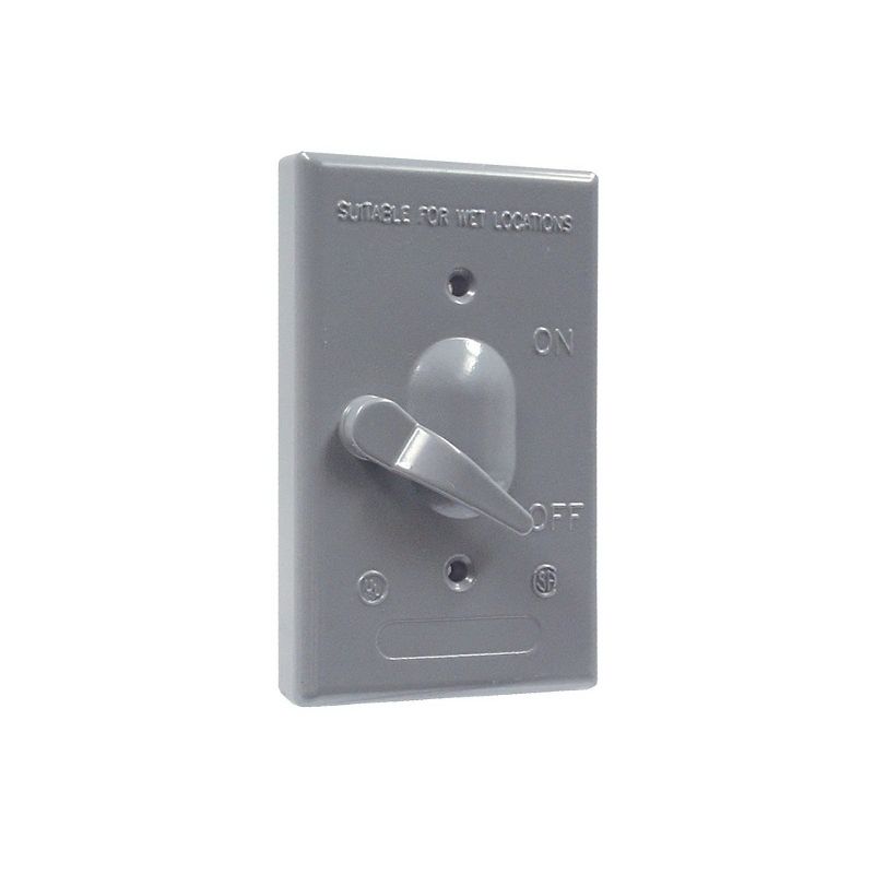 Hubbell 5121-0 Switch Cover, Aluminum, Gray, Powder-Coated, 24/PK Gray