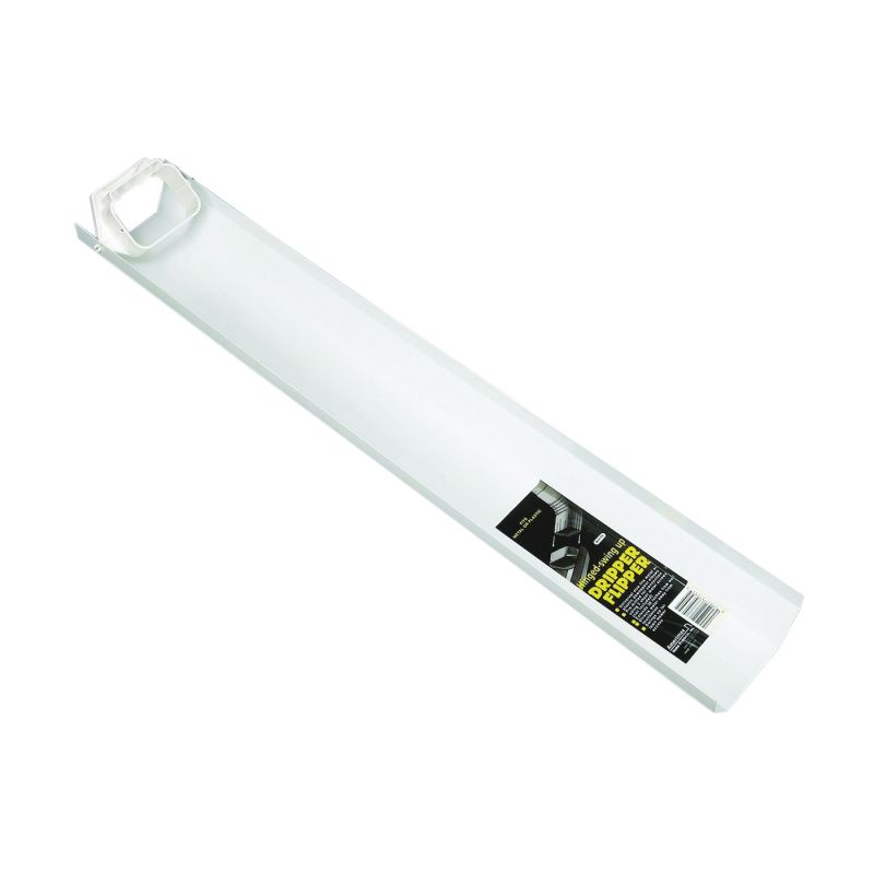 Amerimax 37030 Downspout Extension, 30 in L Extended, Vinyl, White, For: Vinyl or Metal 2 x 3 in Downspouts White