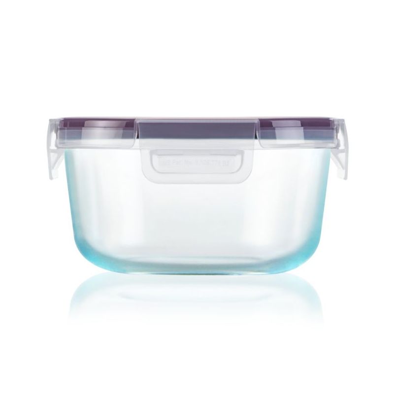 Snapware 1109306 Food Container, 4 Cups Capacity, Glass, 6-1/2 in Dia, 3-1/4 in H 4 Cups