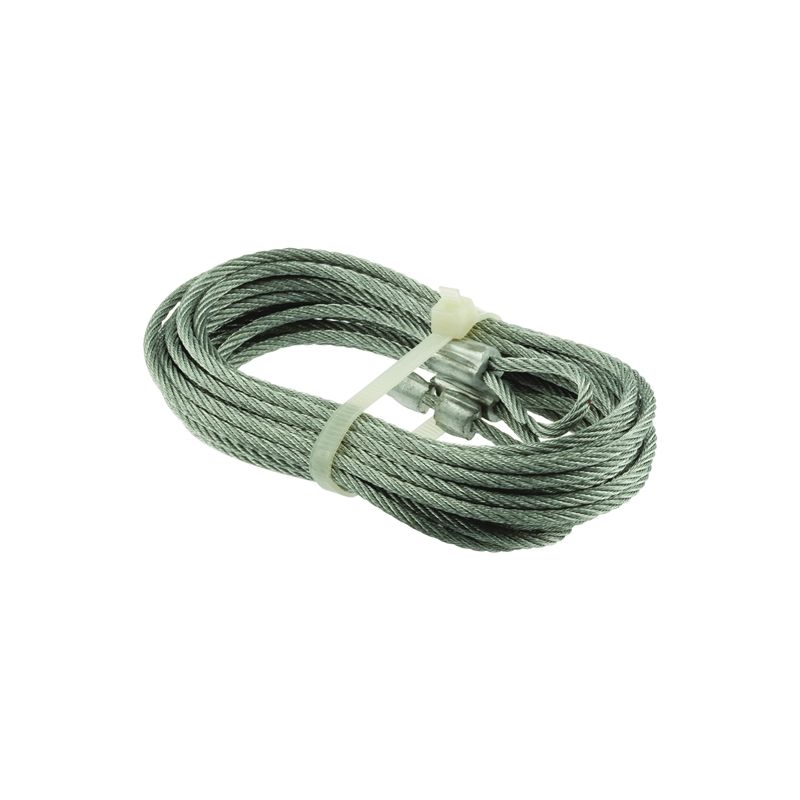 Prime-Line GD 52183 Aircraft Cable, 1/8 in Dia, 8 ft 6 in L, Carbon Steel, Galvanized