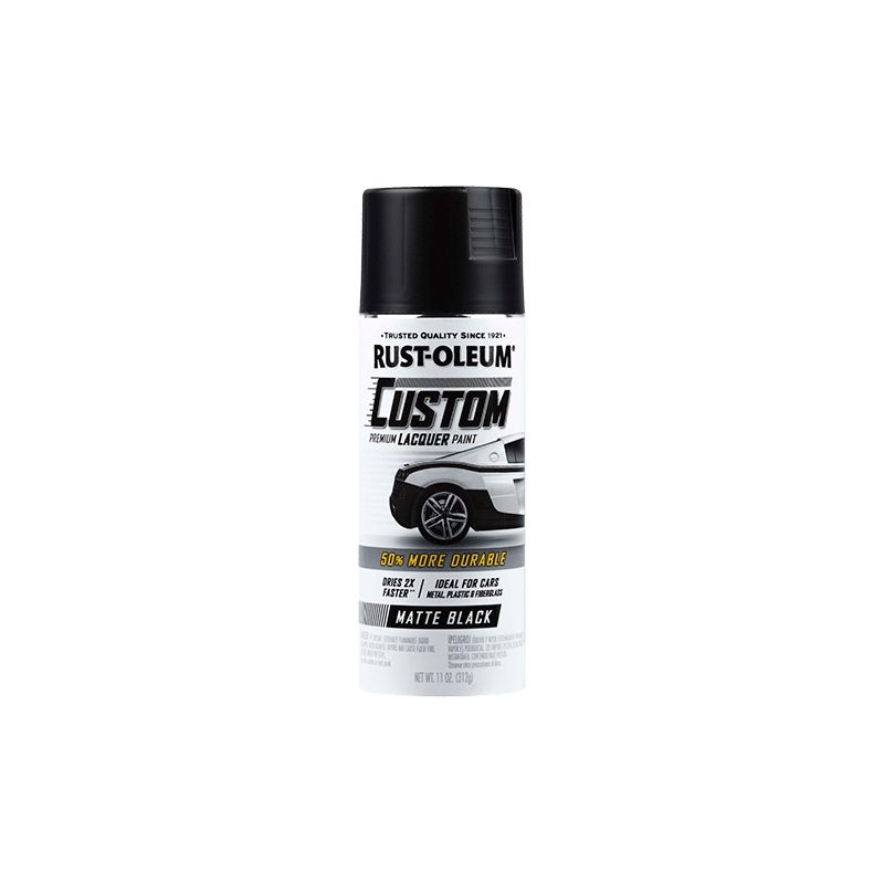 Rust-Oleum 332289 Automotive Spray Paint, Matte, Black, 11 oz, Can Black
