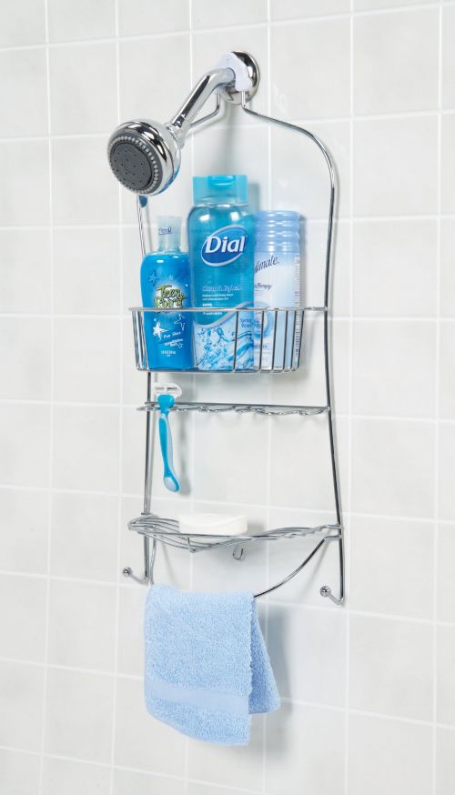 Zenith Over The Shower Caddy, Chrome, Small