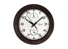 Equity 29005 Clock, Round, Dark Brown Frame, Plastic Clock Face, Analog