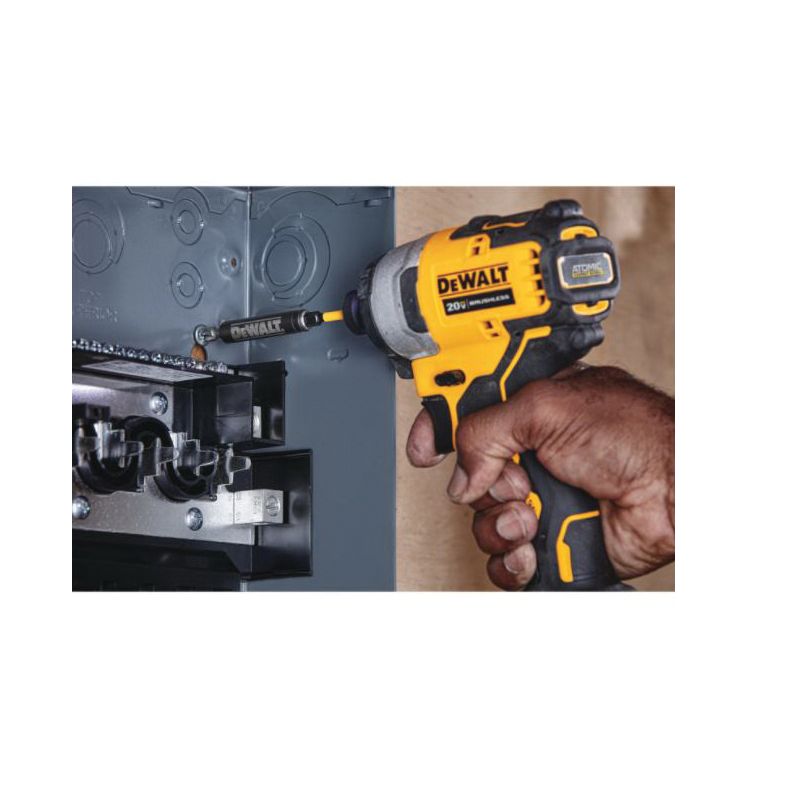 DeWALT 20V MAX ATOMIC DCF809C1 Impact Driver Kit, Battery Included, 20 V, 1.5 Ah, 1/4 in Drive, Hex Drive, 3200 ipm IPM