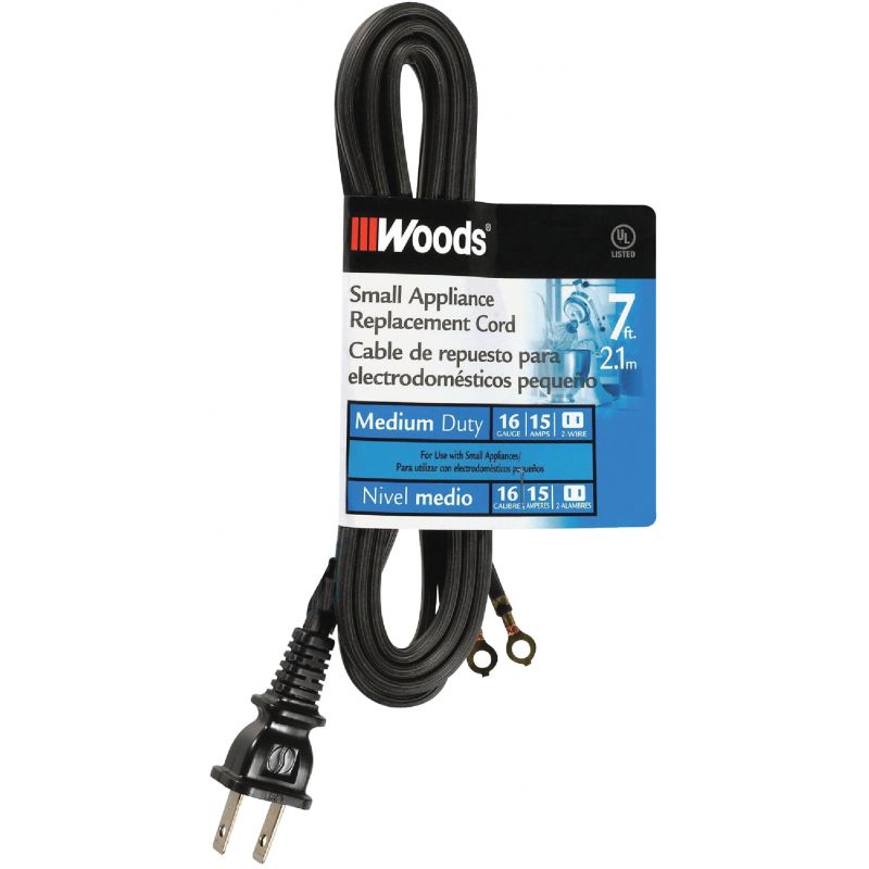 Woods Replacement Appliance Cord Black, 15