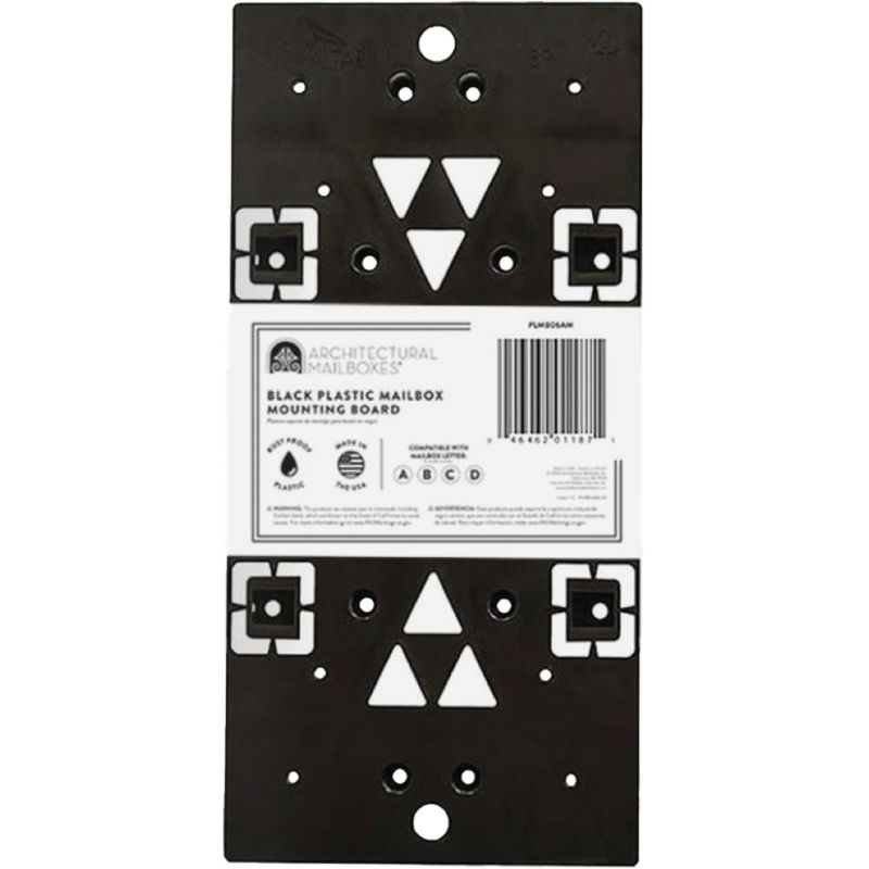 Architectural Mailboxes Mounting Board Black