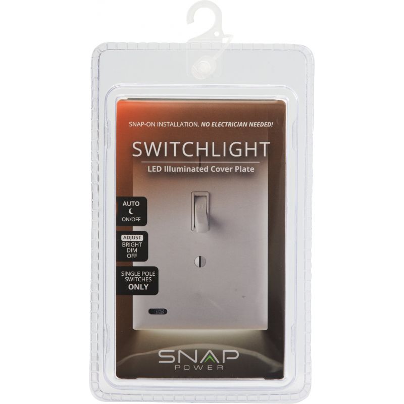 SnapPower SwitchLight Switch Wall Plate White