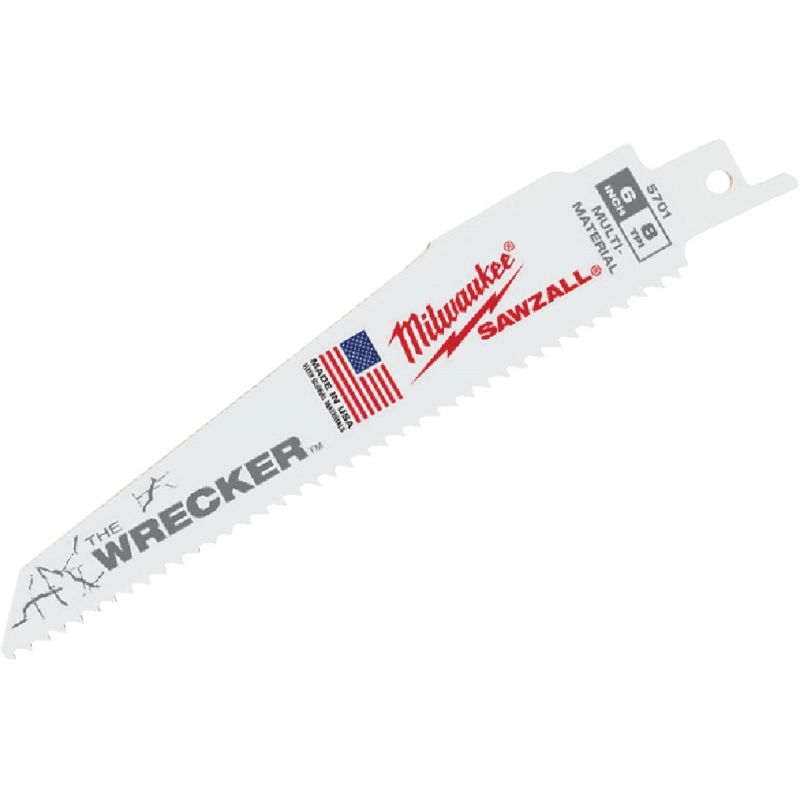 Milwaukee Sawzall THE WRECKER Demolition Reciprocating Saw Blade 6 In. (Pack of 100)
