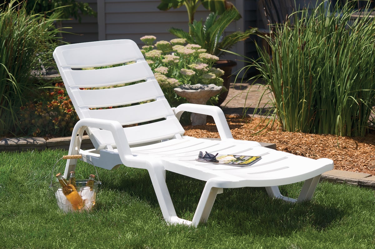 adams chaise lounge chair white