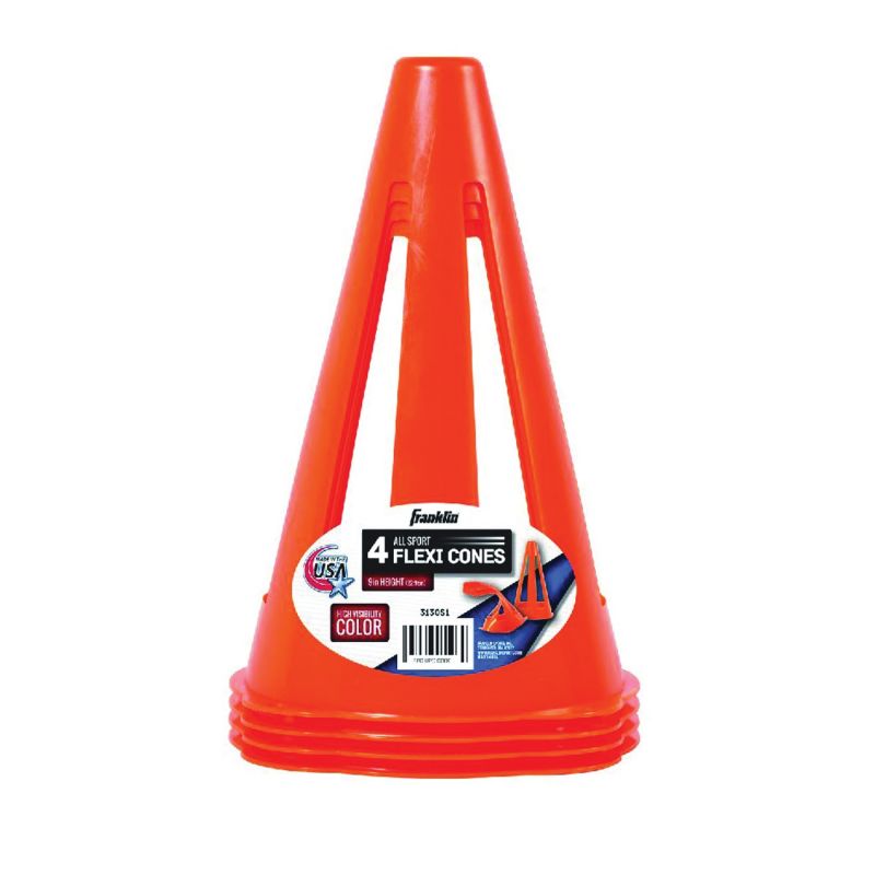 Franklin Sports 3130S1 Field Marker Cone, PVC, Fluorescent Orange Fluorescent Orange