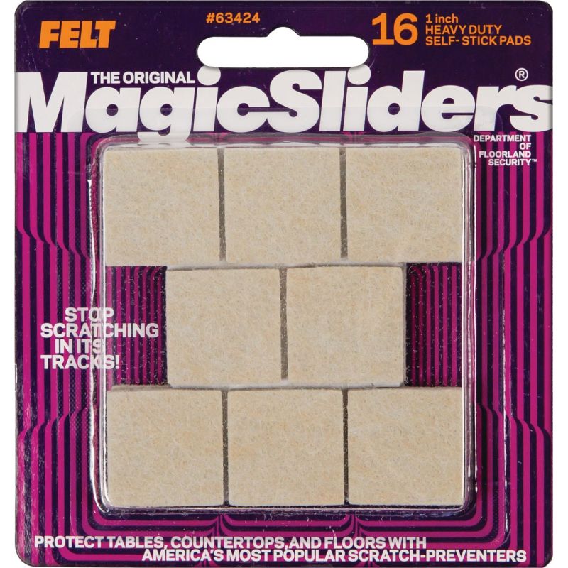 Magic Sliders Self Adhesive Felt Furniture Pad 1 In., Oatmeal