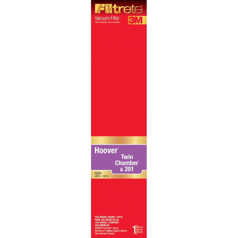 3M Filtrete Hoover Twin Chamber &amp; 201 HEPA Vacuum Filter 11-3/4 In. H.