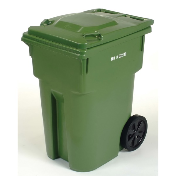 R-OTTO-95C74460B-R9  95 gallon Recycle Cart with Can Hole Ring