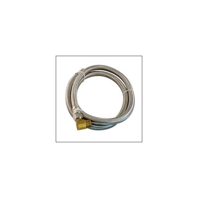 aqua-dynamic 3235-720 Dishwasher Hose, 3/8 in ID, 72 in L, Compression x MIP, Stainless Steel