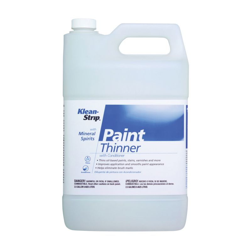 Klean Strip EKPT94401 Paint Thinner, Liquid, Free, Clear, Water White, 2.5 gal, Can Water White (Pack of 2)