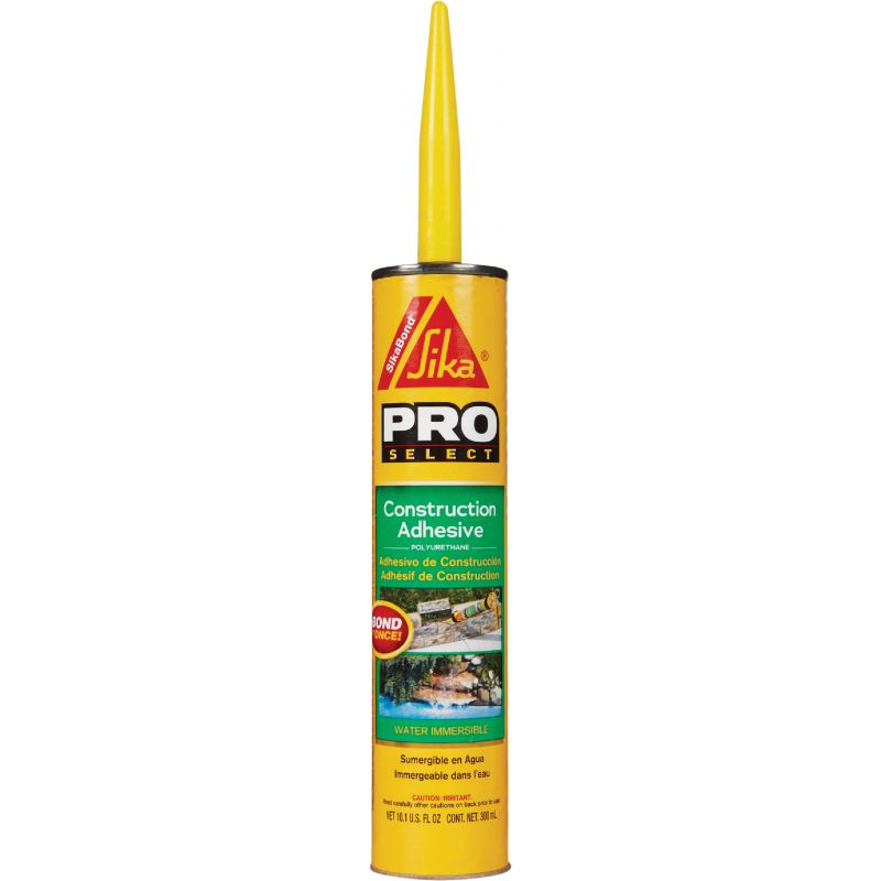 Sikabond Pro Select High Performance Construction Adhesive Gray, 10 Oz.