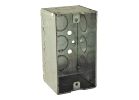 Raco 8670 Welded Handy Box, 1-Gang, 11-Knockout, 1/2 in Knockout, Galvanized Steel, Gray Gray