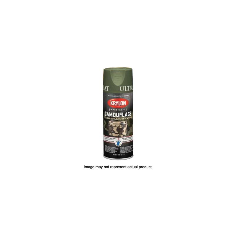 Buy Krylon K04296077 Camouflage Spray Paint, Ultra Flat, Woodland Light  Green, 12 oz, Can Woodland Light Green