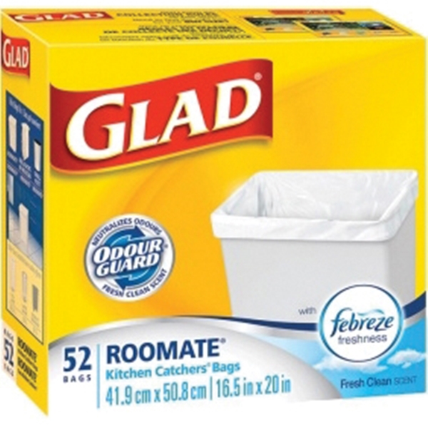 Buy Glad Tie 'n Toss 70049 Garbage Bag, Regular, 22 L, White