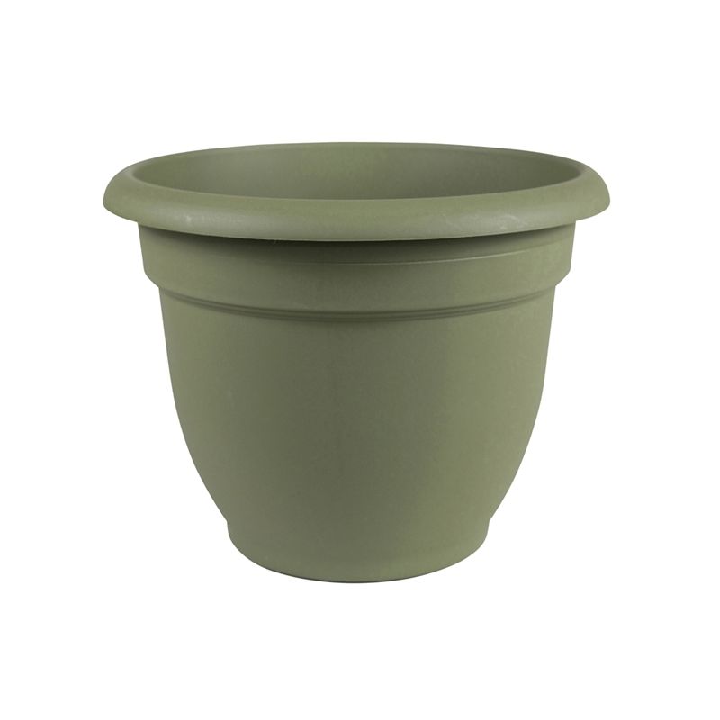 Bloem 20-56412 Planter, 12 in Dia, 10-1/4 in H, 13 in W, Round, Plastic, Living Green 3 Gal, Living Green