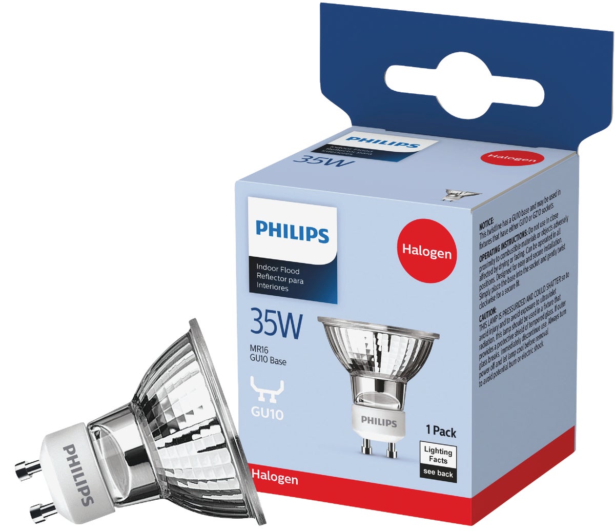 tweedehands Zilver Vlak Buy Philips GU10 Base MR16 Halogen Floodlight Light Bulb