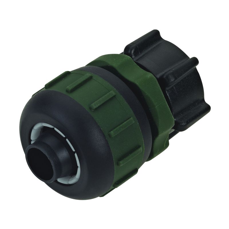 Landscapers Select GC629 Hose Coupling, 5/8 to 3/4 in, Female, Plastic, Yellow and Black Yellow And Black