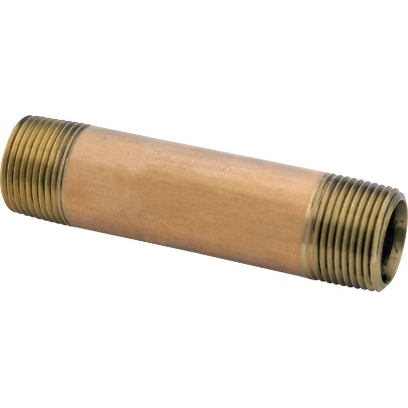 Anderson Metals Red Close Brass Nipple 1/2&quot; X 4-1/2&quot;