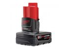 Milwaukee M12 48-11-2460 Rechargeable Battery Pack, 12 V Battery, 6 Ah