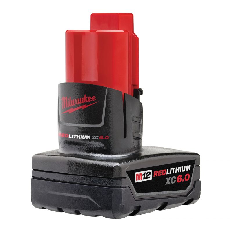 Milwaukee M12 48-11-2460 Rechargeable Battery Pack, 12 V Battery, 6 Ah