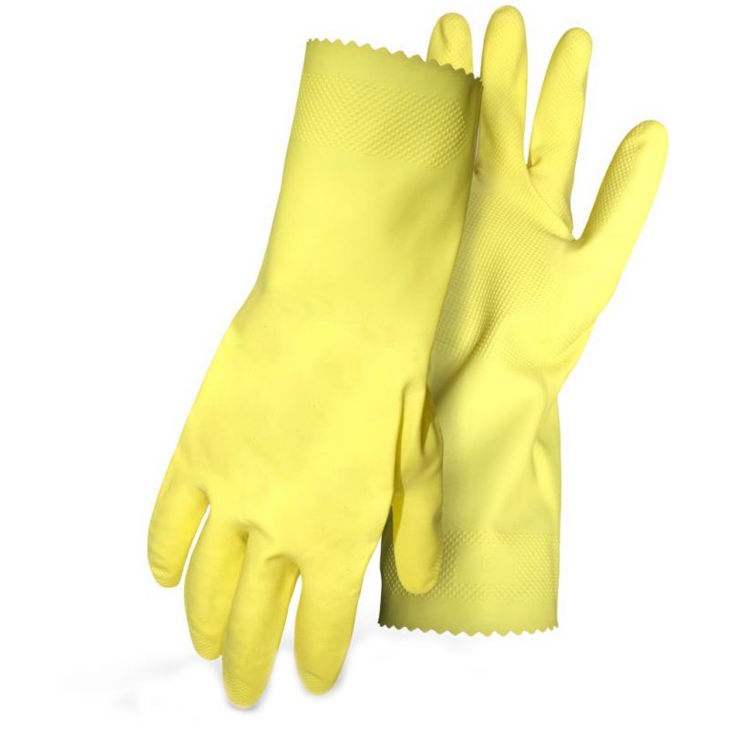 Boss 958JXL Work Gloves, XL, 12 in L, Latex, Yellow XL, Yellow