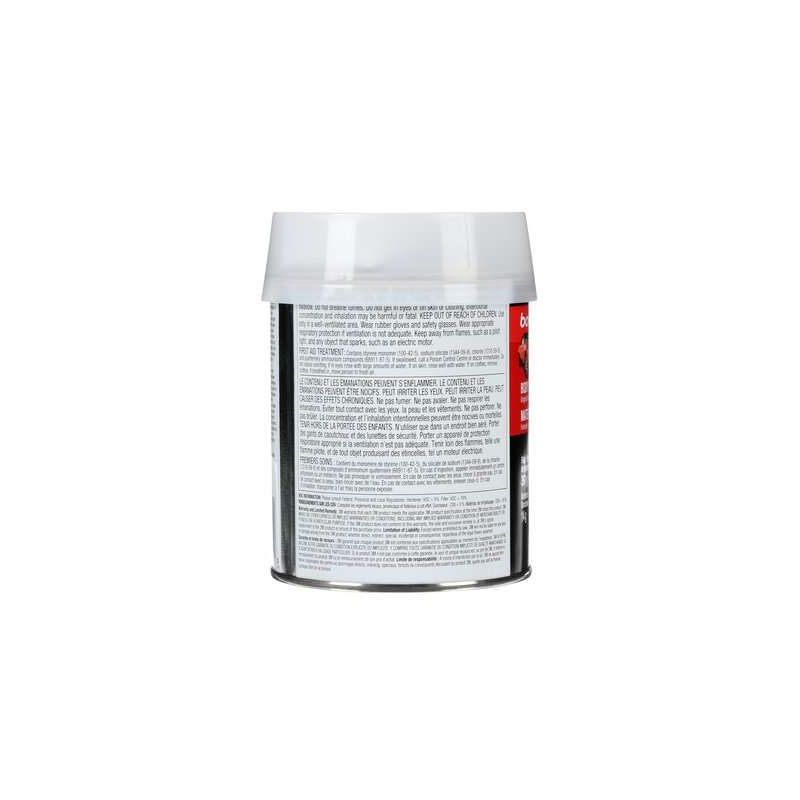 Bondo 261C Body Filler, 1 pt Can, Paste, Pungent Organic Light Gray/Red