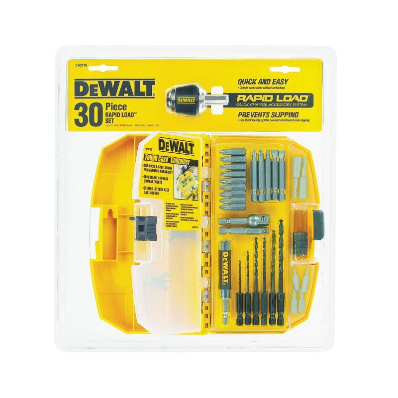 DeWALT DW2518 Drill Bit Set, Quick-Change, 30-Piece, Steel