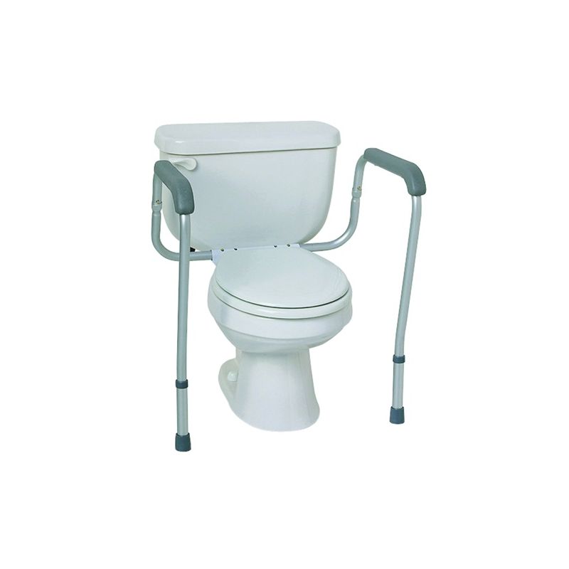 Medline MDS86100RF Toilet Safety Rail, 250 lb, Aluminum, For: Universal Commode