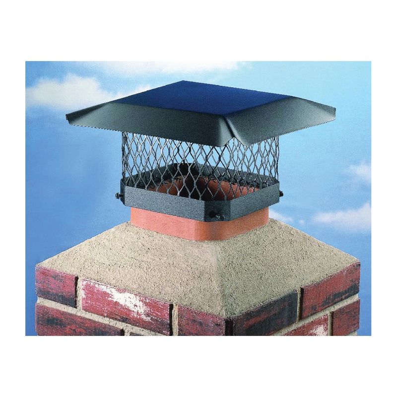 Shelter SC1318 Shelter Chimney Cap, Steel, Black, Powder-Coated, Fits Duct Size: 11-1/2 x 16-1/2 to 13-1/4 x 18-1/4 in Black