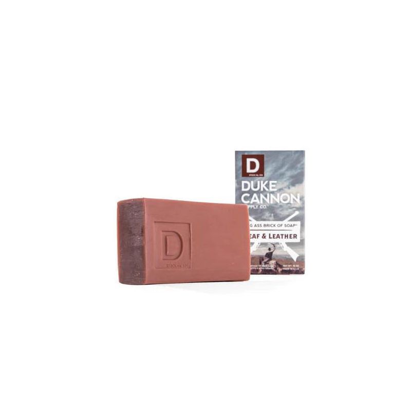 Duke Cannon Frontier 03LEAFLEATHER1 Soap, Leather, Tobacco Leaf, 10 oz