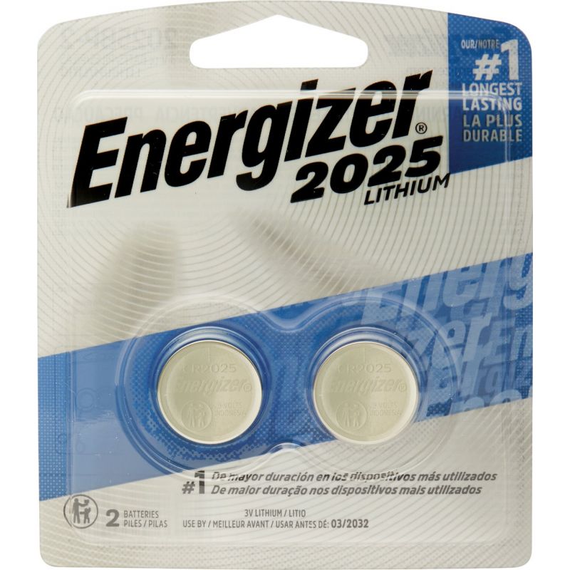Energizer CR2025 Batteries, 3V Lithium Coin Cell 2025 Watch Battery, (4  Count) 