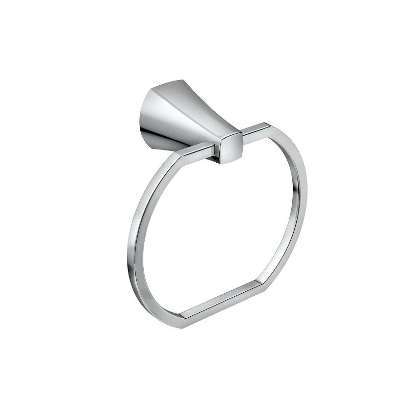 Moen Lindor MY8786CH Towel Ring, 5-7/16 in Dia Ring, Aluminum/Zinc, Chrome, Wall Mounting