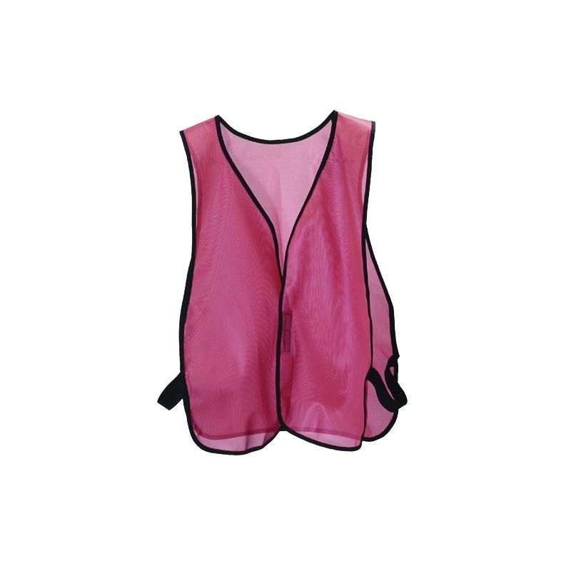 Safety Works 818040 Reflective Safety Vest, One-Size, Mesh Fabric, Orange, Hook-and-Loop One-Size, Orange